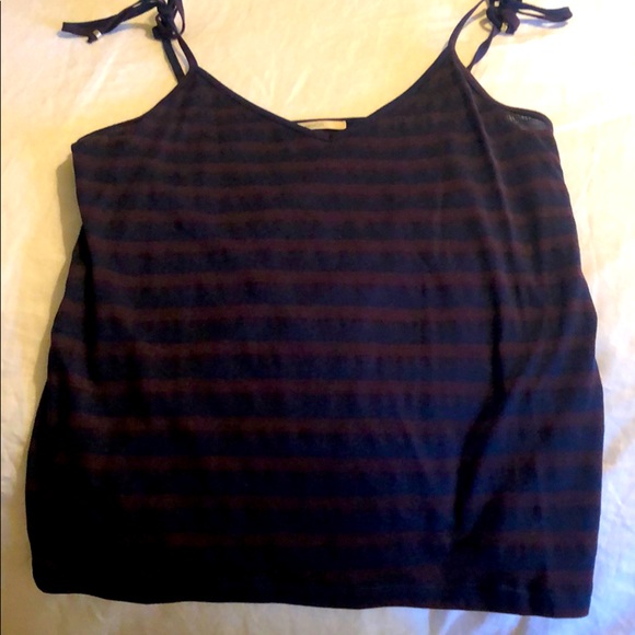 sessun Tops - Sessun maroon and navy stripe tank